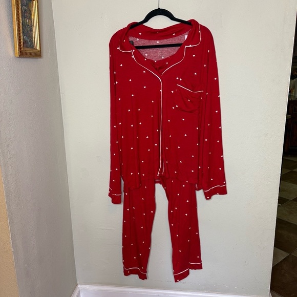 Auden Other - NWT Auden Red Heart-Print Kids Pajama Set with White Accents Size 3X